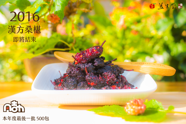 【2016 即將結束】HOT ! 本店隱藏版第一名【季節限定】漢方桑椹 (大包裝) ~~~~ 2016 今年最後一批剩下500包，新鮮珍貴稀少桑椹獨家製作果實，滿滿大包裝呈獻給您！！！